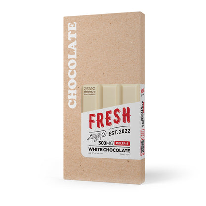 300mg White Chocolate Bar – Delta 9 – Fresh