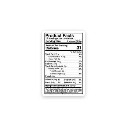 300mg White Chocolate Bar – Delta 9 – Fresh