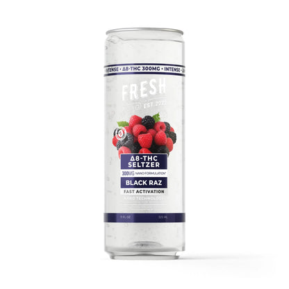 300mg Black Raz THCa Seltzer - D8 Nano - Fresh