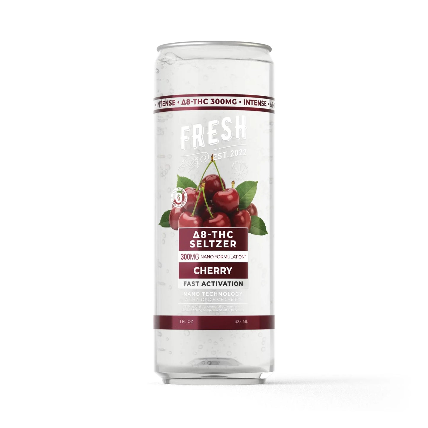 300mg Cherry THCa Seltzer - D8 Nano - Fresh