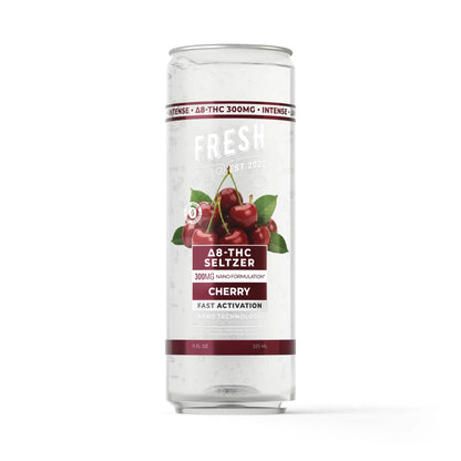 300mg Cherry THCa Seltzer - D8 Nano - Fresh
