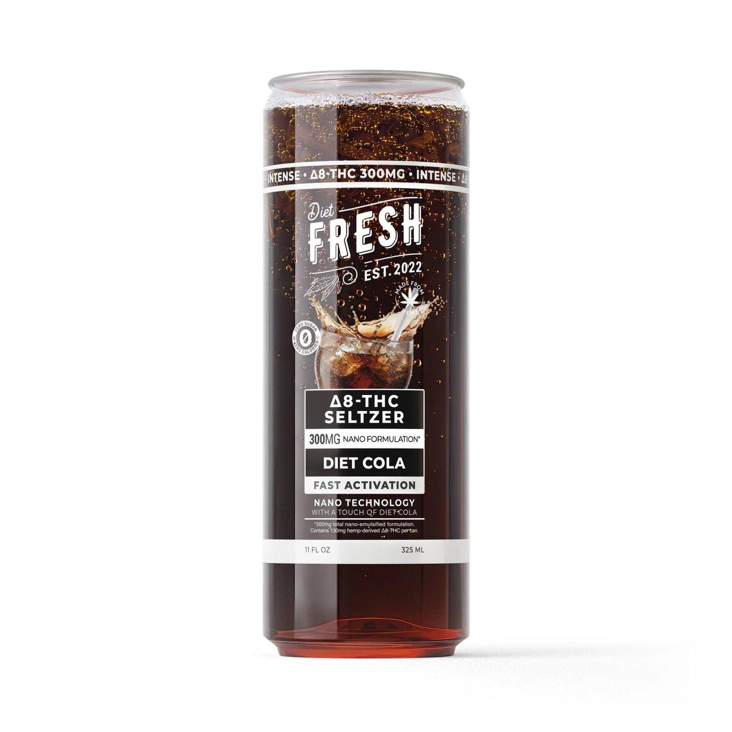 300mg Diet Cola THCa Seltzer - D8 Nano - Fresh