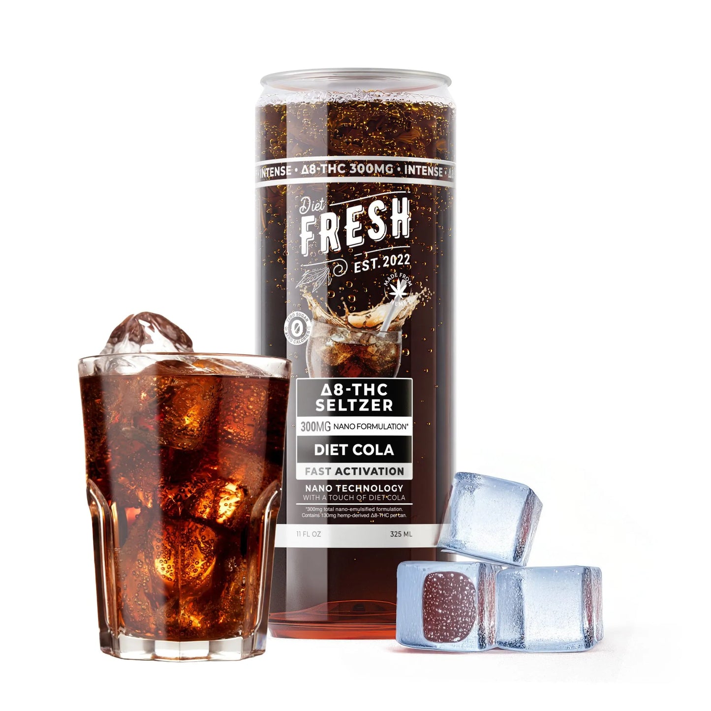 300mg Diet Cola THCa Seltzer - D8 Nano - Fresh
