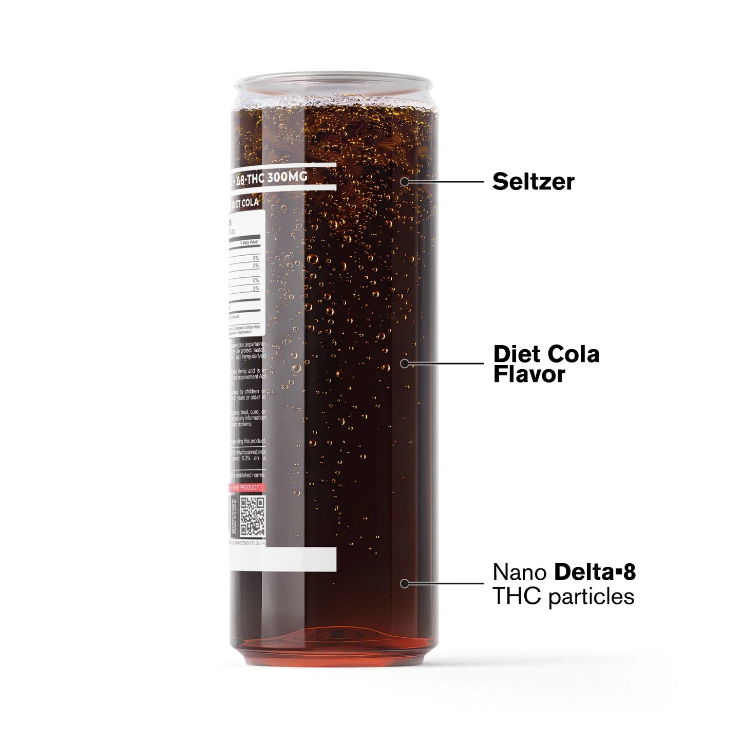 300mg Diet Cola THCa Seltzer - D8 Nano - Fresh