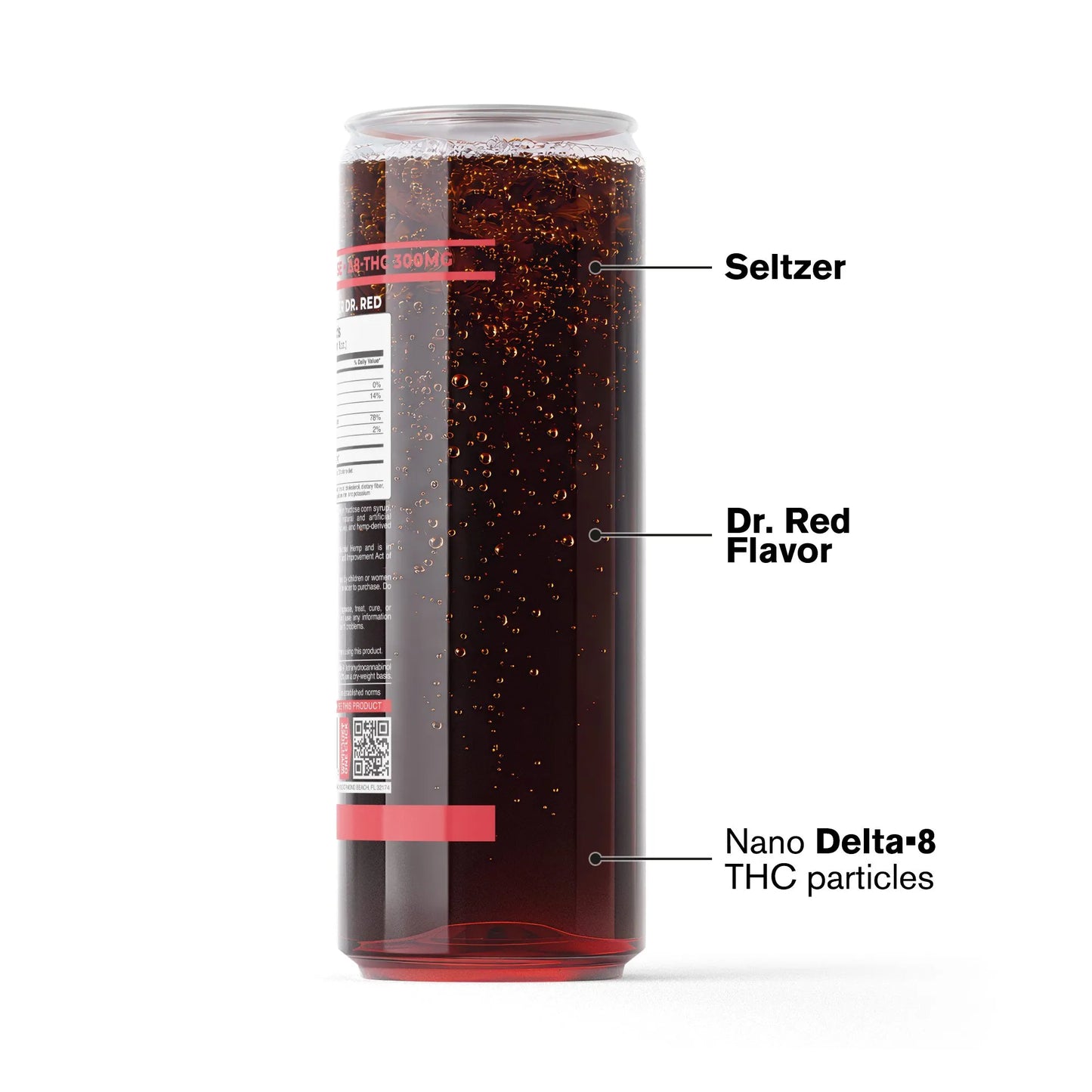300mg Dr.Red THCa Seltzer - D8 Nano - Fresh