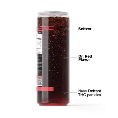 300mg Dr.Red THCa Seltzer - D8 Nano - Fresh