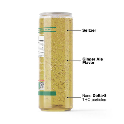 300mg Ginger Ale THCa Seltzer - D8 Nano - Fresh