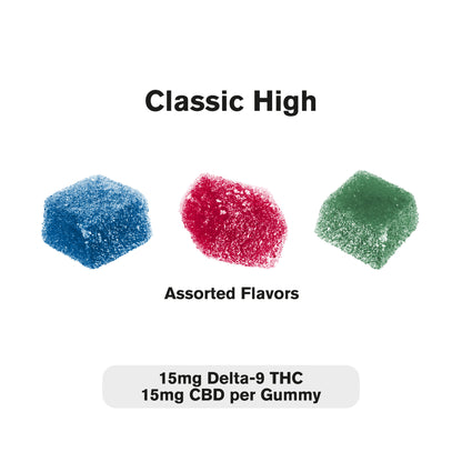 30mg Classic High Gummies - D9 & CBD - Assorted - D9 THC