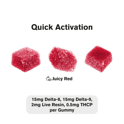 32.5mg D8, D9, THCP, Live Resin Gummies - Chill Extreme