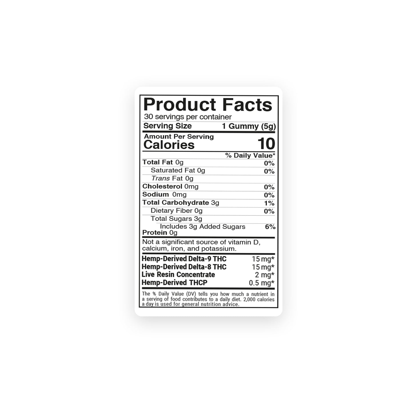 32.5mg D8, D9, THCP, Live Resin Gummies - Chill Extreme