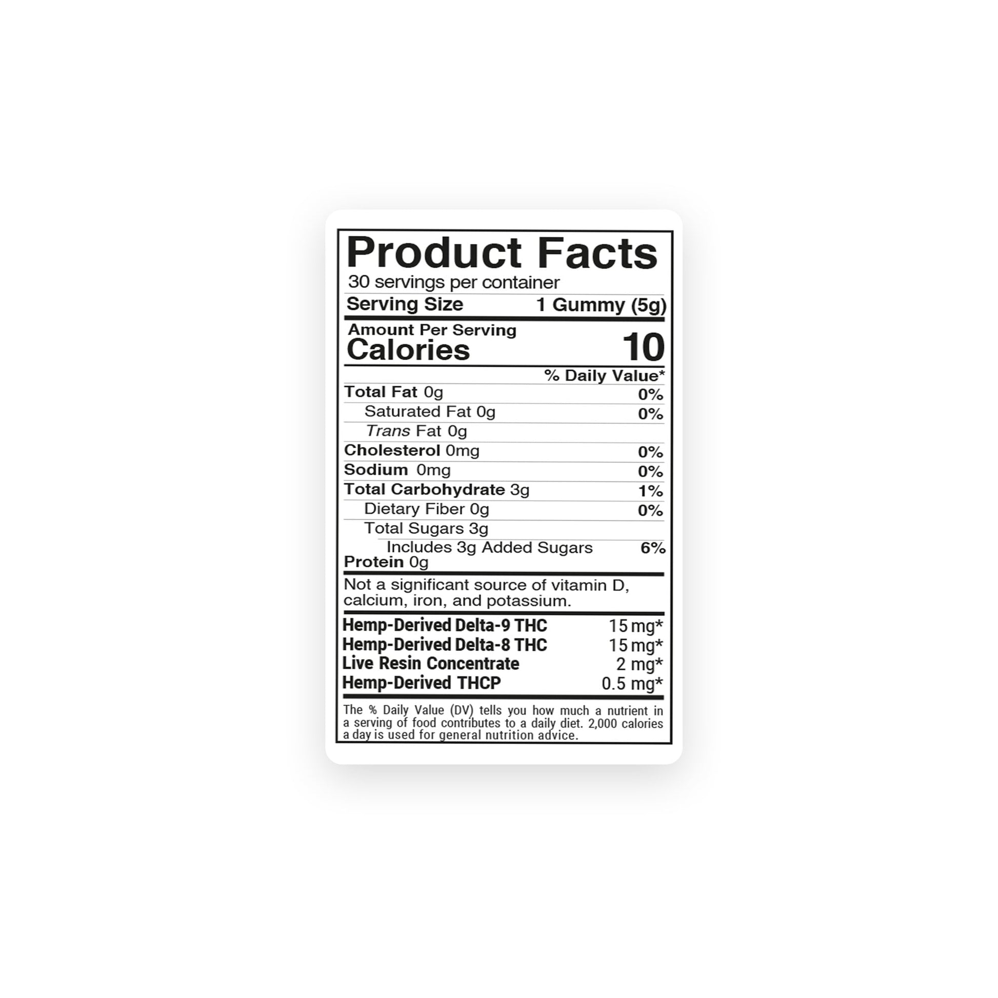 32.5mg D8, D9, THCP, Live Resin Gummies - Chill Extreme