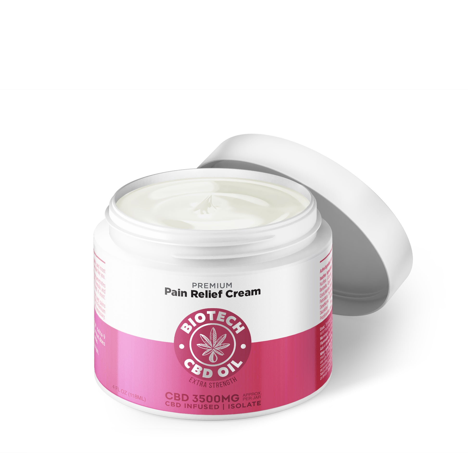 3,500mg CBD Pain Relief Cream - 4oz - Biotech CBD