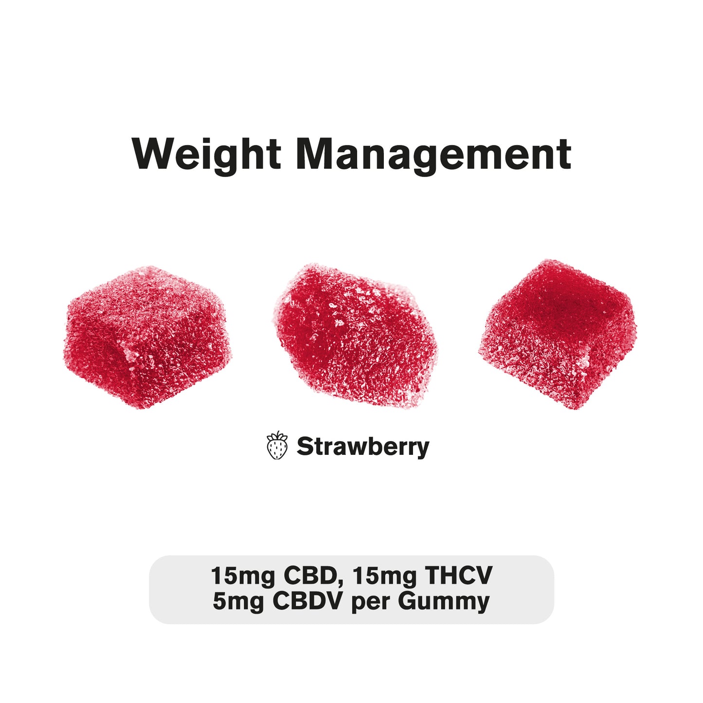 35mg Full Spectrum CBD, THCV, CBDV Gummies - Strawberry - Canna Slim