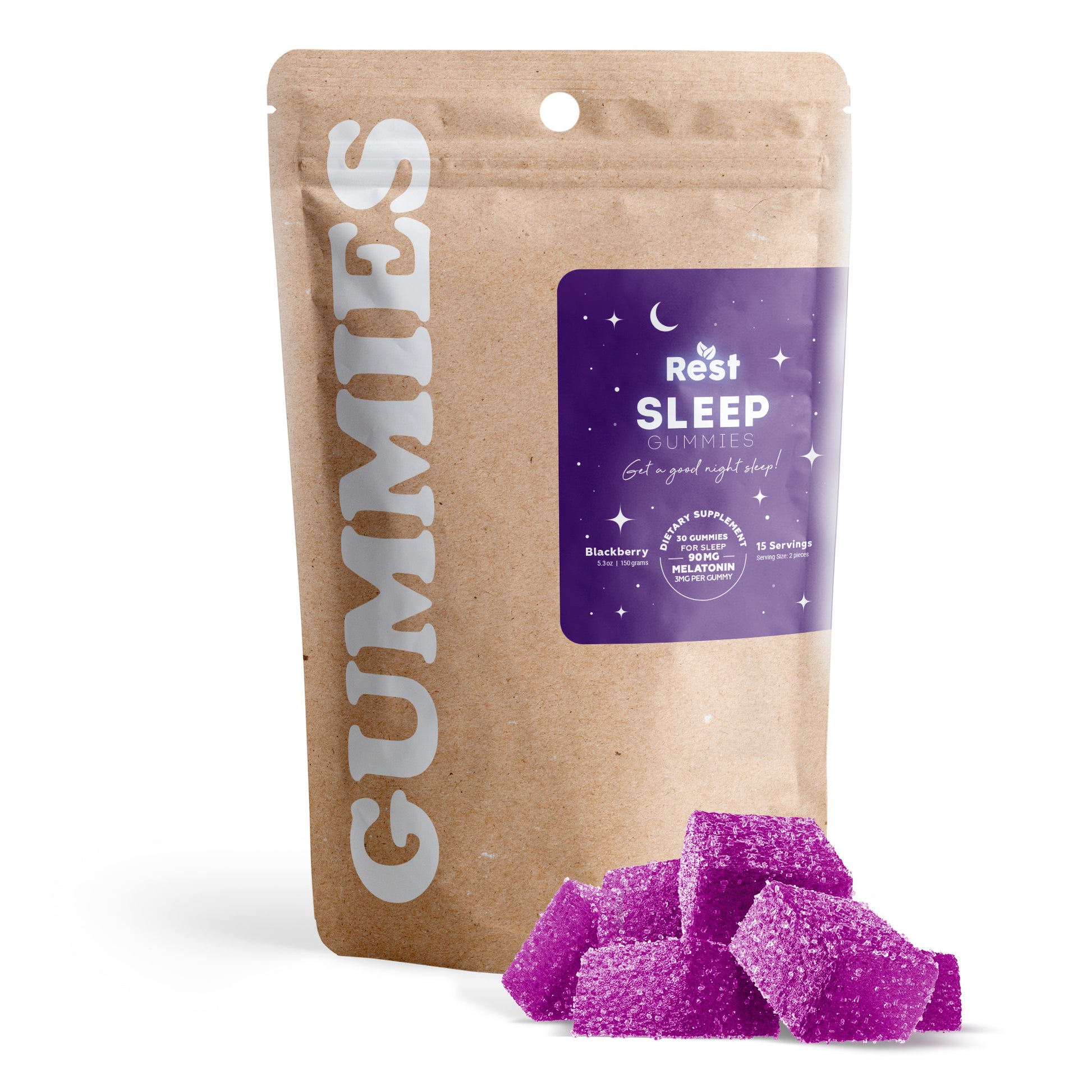 3mg Melatonin Gummies - Blackberry - Rest