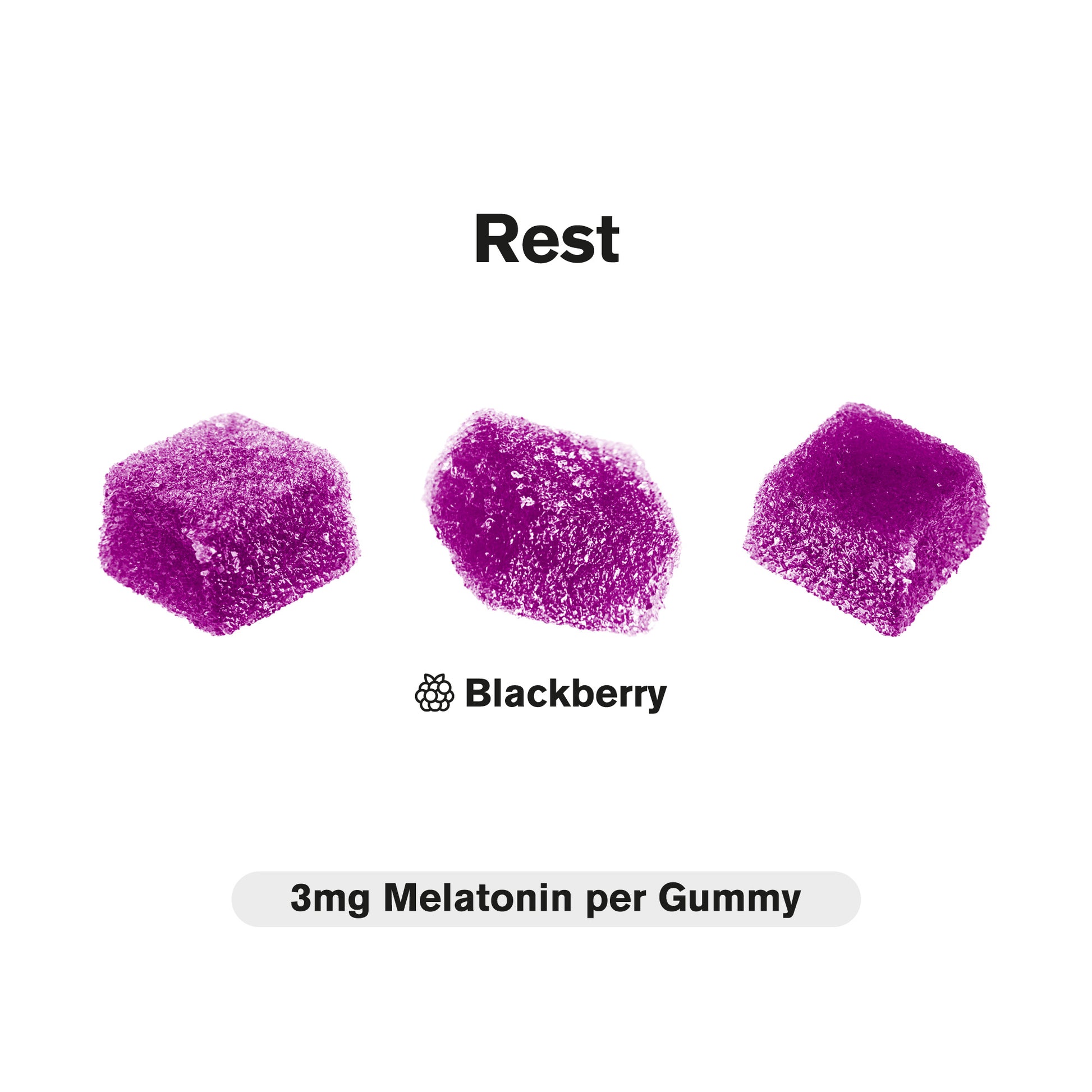 3mg Melatonin Gummies - Blackberry - Rest