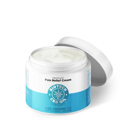 5,000mg CBD Pain Relief Cream - 4oz - Biotech CBD