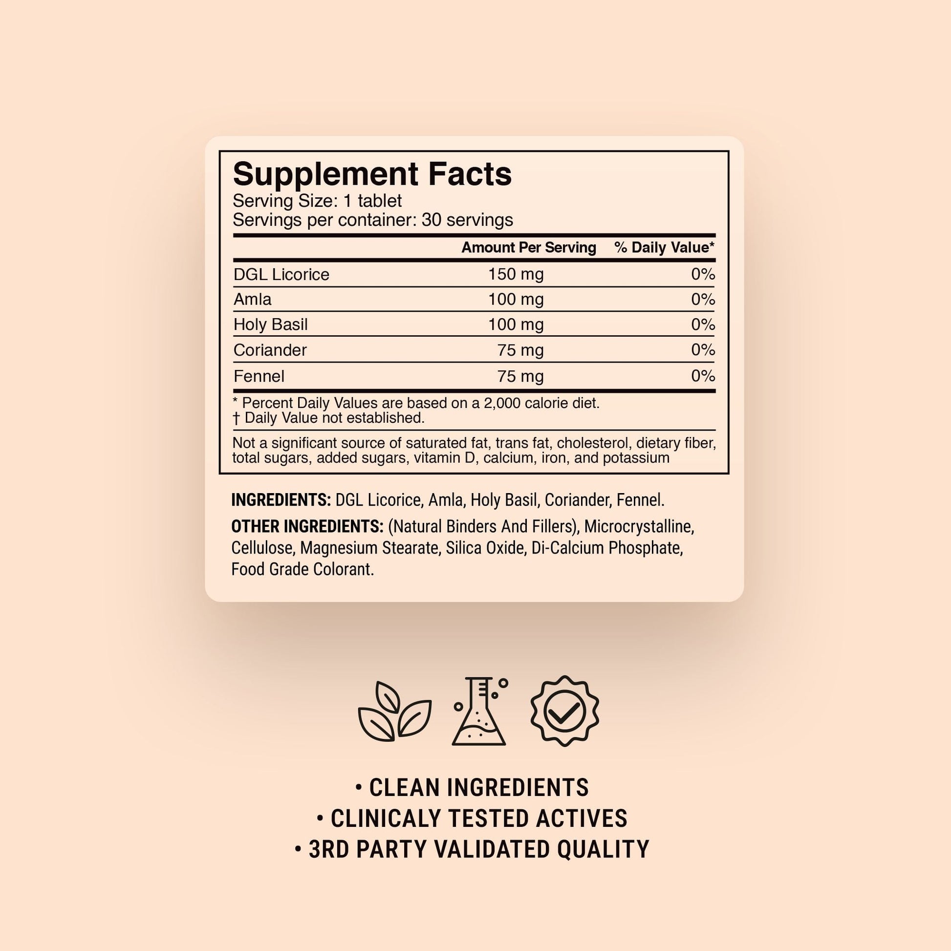 500mg Acid Calm Tablets - Vanilla Mint - Mood Tablets