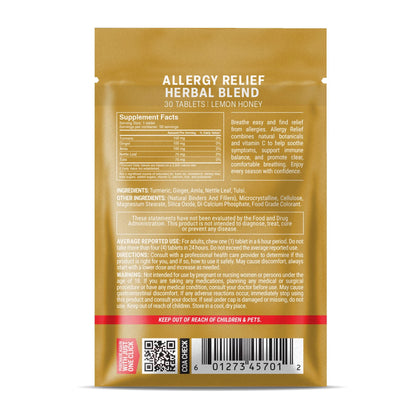 500mg Allergy Relief Tablets - Lemon Honey - Mood Tablets