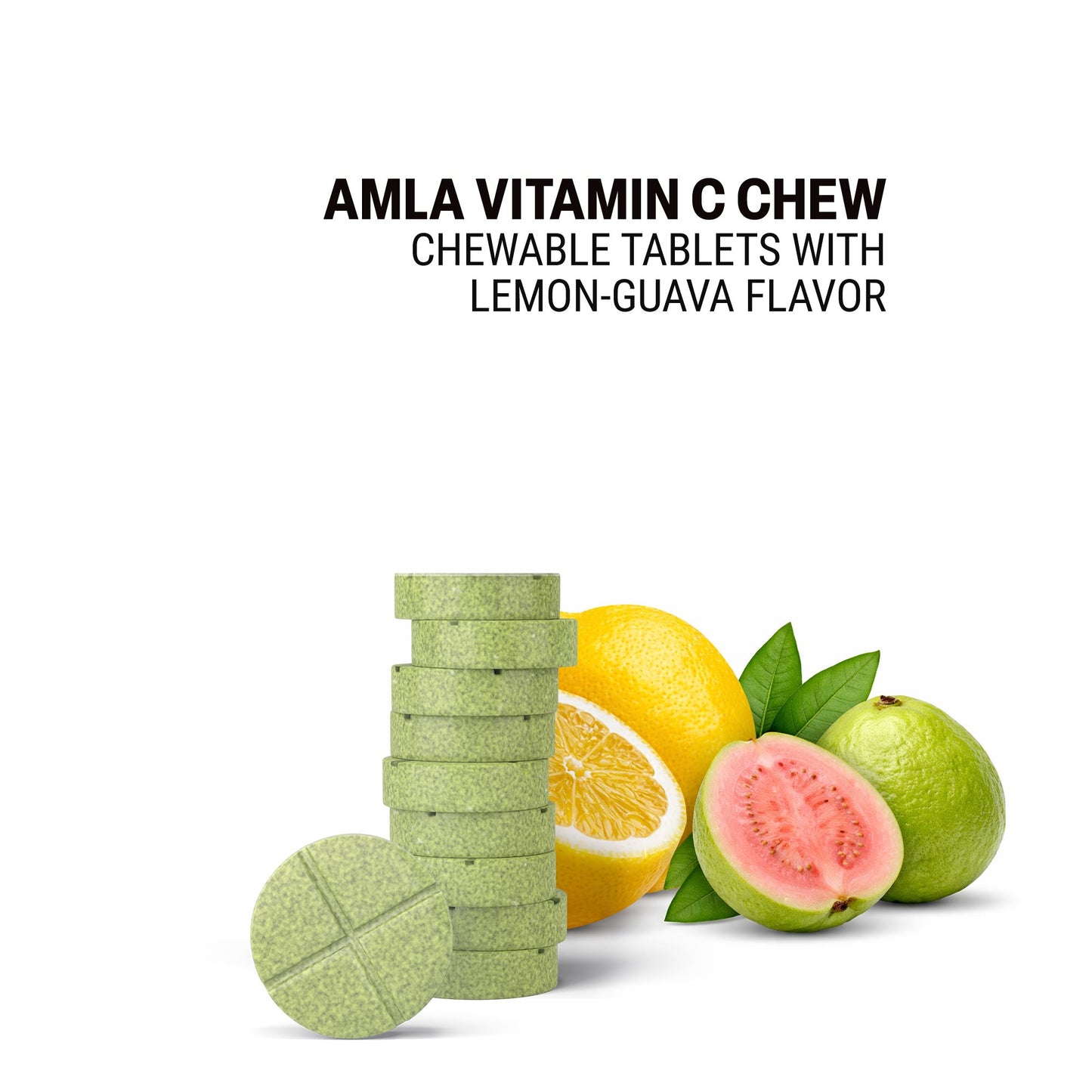 500mg Amla Vitamin C Tablets - Lemon-Guava - Mood Tablets