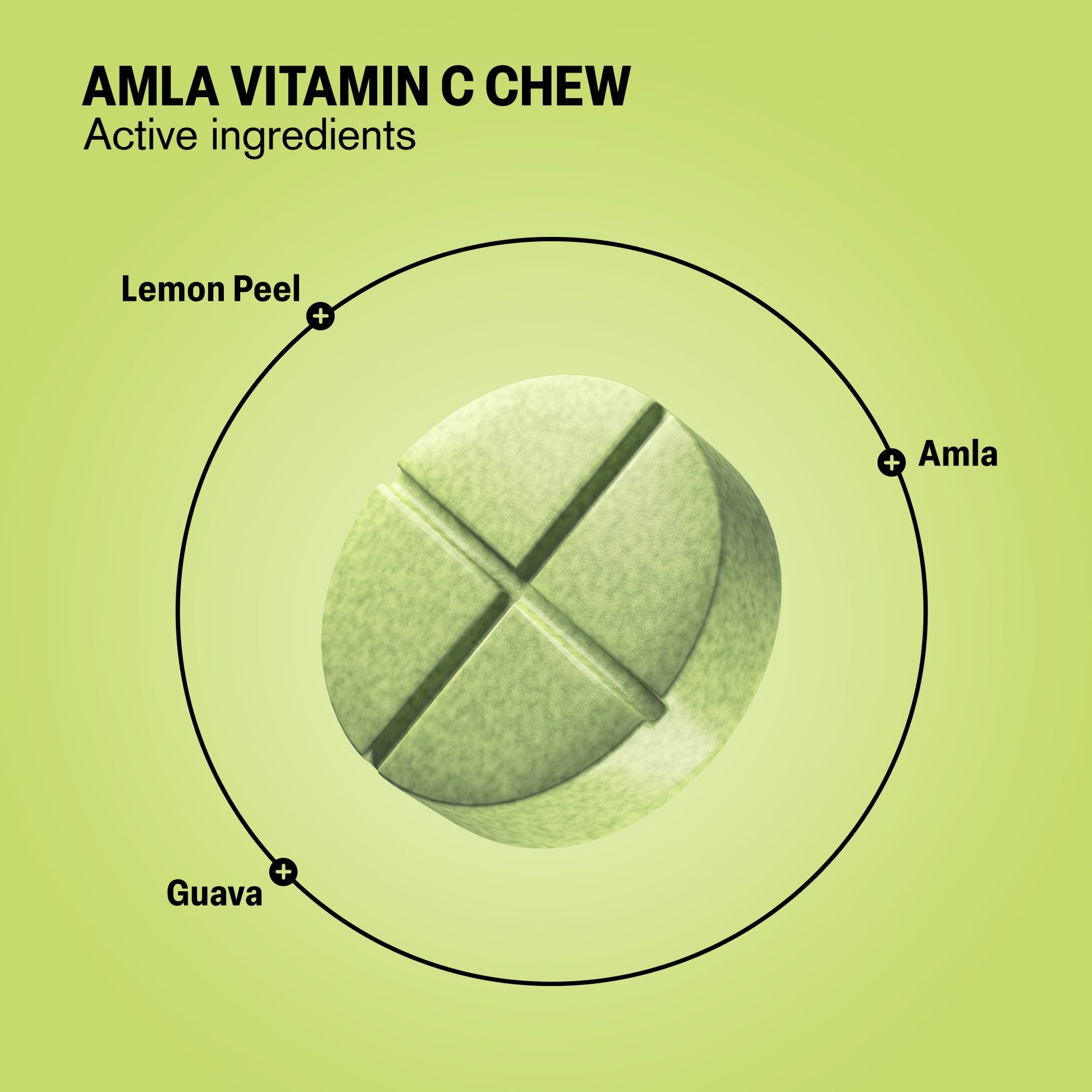 500mg Amla Vitamin C Tablets - Lemon-Guava - Mood Tablets