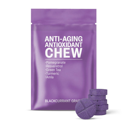500mg Anti-Aging Antioxidant Tablets - Blackcurrant Grape - Mood Tablets