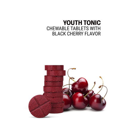 500mg Anti-Aging Youth Tonic Tablets - Black Cherry - Mood Tablets