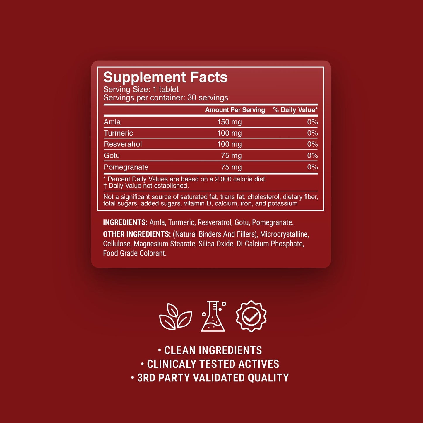 500mg Anti-Aging Youth Tonic Tablets - Black Cherry - Mood Tablets
