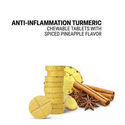 500mg Anti-Inflammation Turmeric Tablets - Spiced Pineapple - Mood Tablets