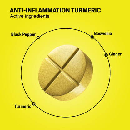 500mg Anti-Inflammation Turmeric Tablets - Spiced Pineapple - Mood Tablets