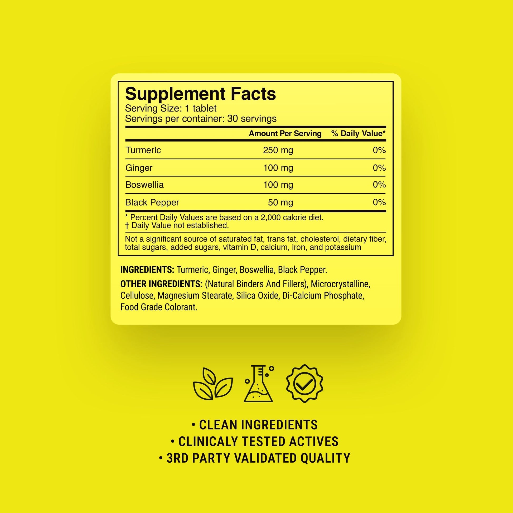500mg Anti-Inflammation Turmeric Tablets - Spiced Pineapple - Mood Tablets