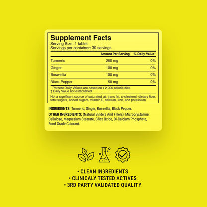 500mg Anti-Inflammation Turmeric Tablets - Spiced Pineapple - Mood Tablets