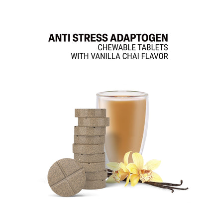 500mg Anti-Stress Tablets - Cardamon Vanilla Chai - Mood Tablets