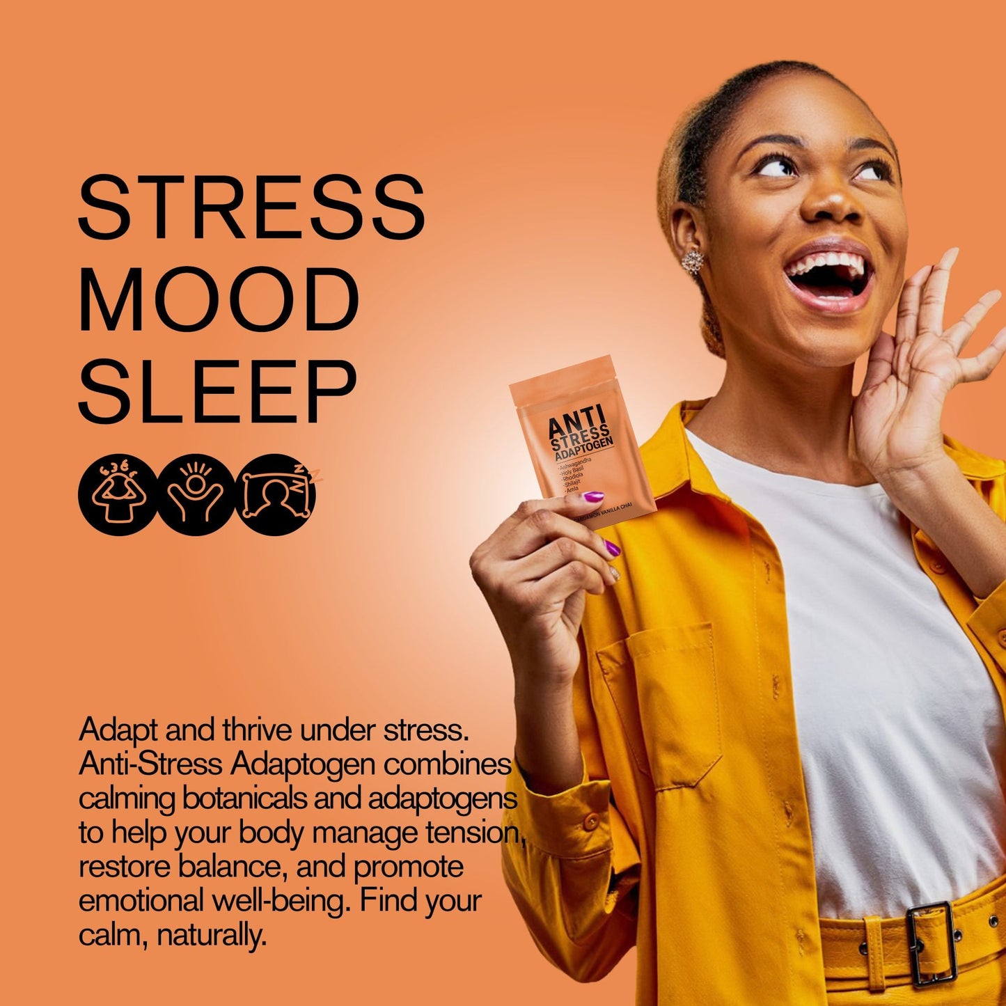 500mg Anti-Stress Tablets - Cardamon Vanilla Chai - Mood Tablets