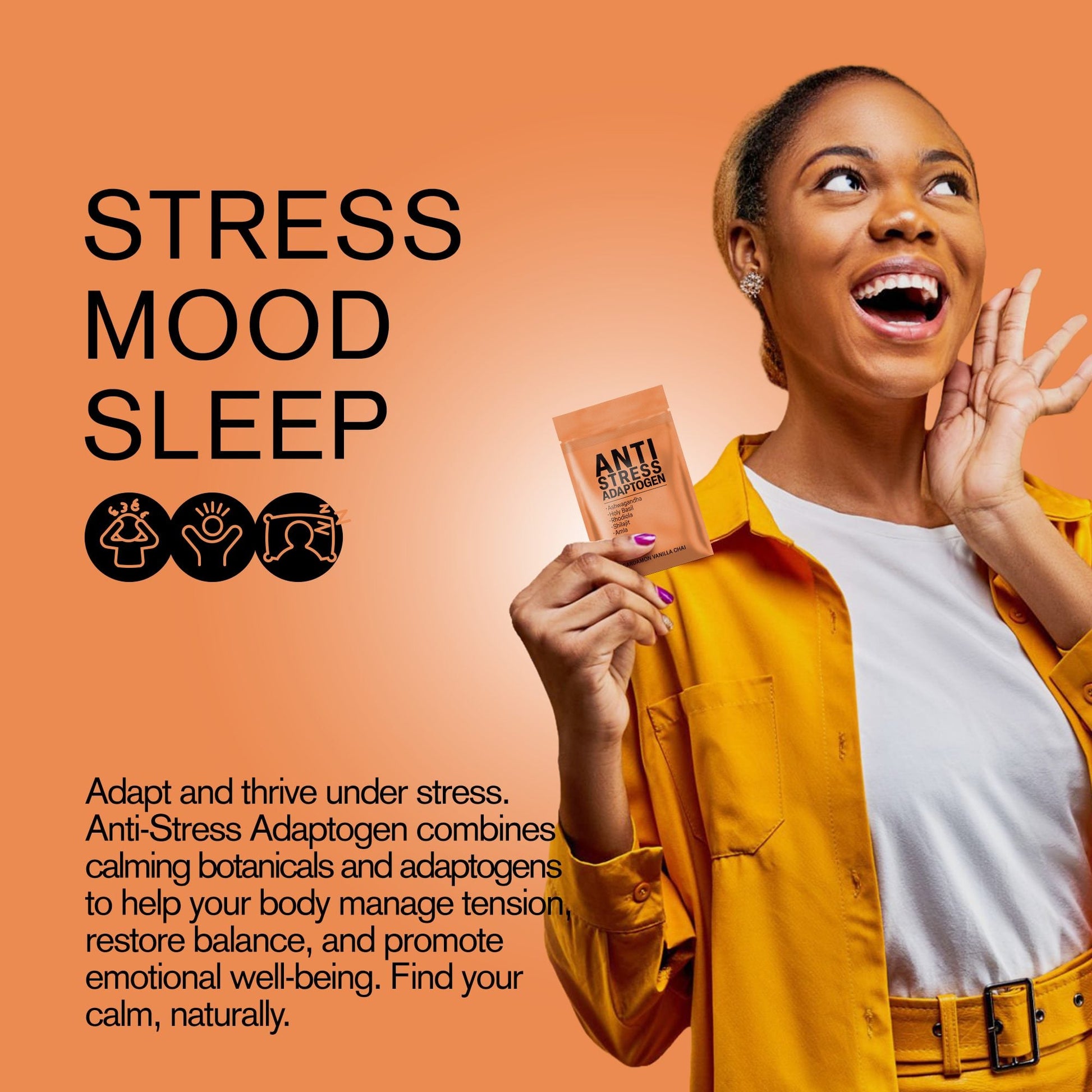500mg Anti-Stress Tablets - Cardamon Vanilla Chai - Mood Tablets