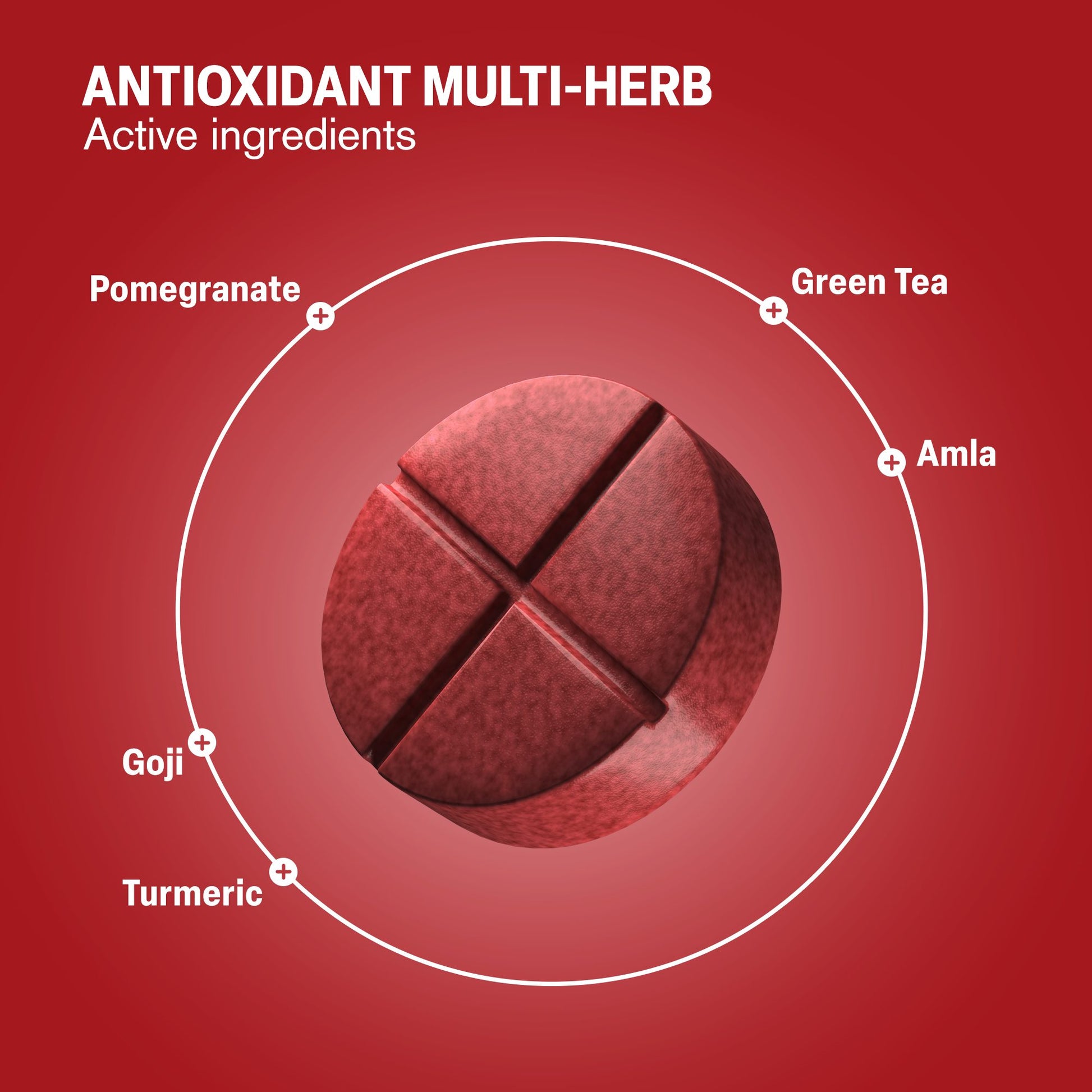 500mg Antioxidant Multi-Herb Tablets - Cherry Green Tea - Mood Tablets