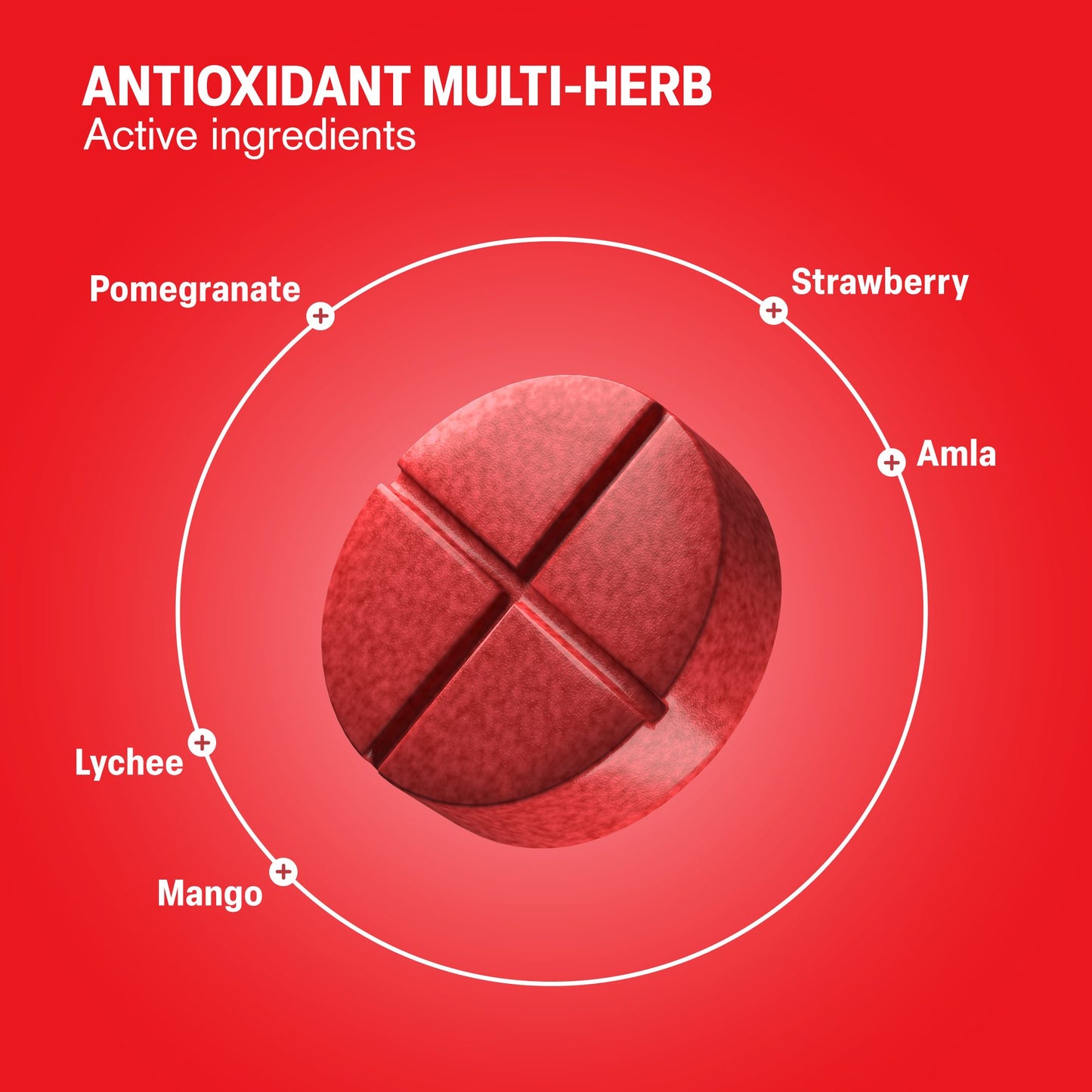500mg Antioxidant Multi-Herb Tablets - Fruit Punch - Mood Tablets