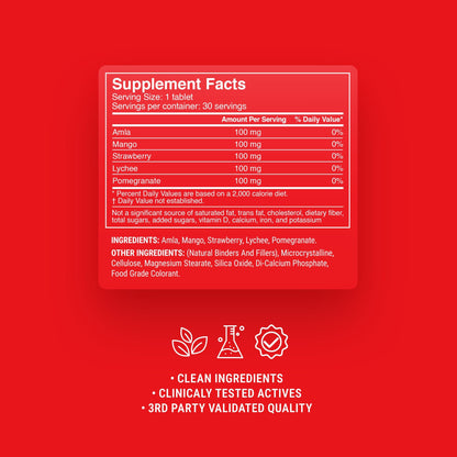 500mg Antioxidant Multi-Herb Tablets - Fruit Punch - Mood Tablets