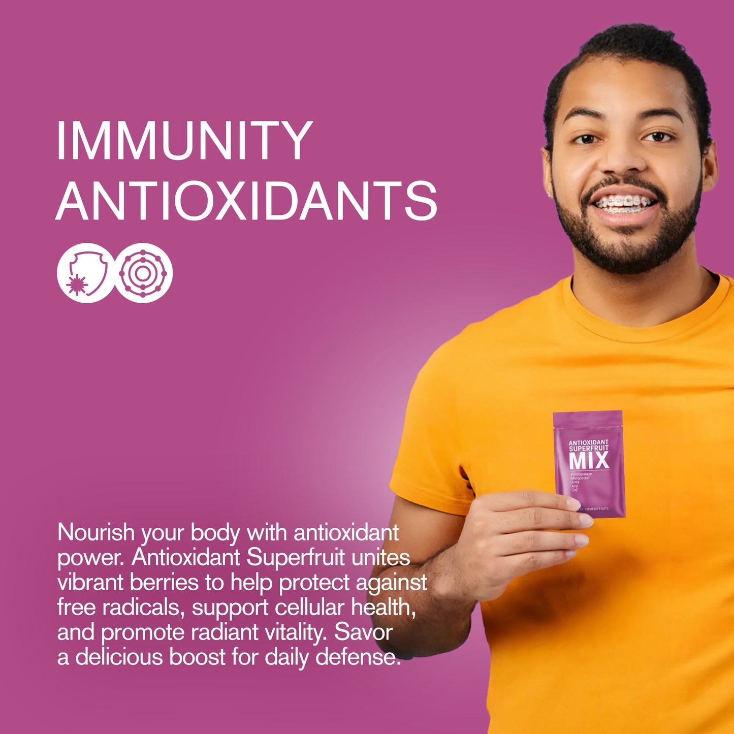 500mg Antioxidant Superfruit Mix Tablets - Berry Pomegranate - Mood Tablets