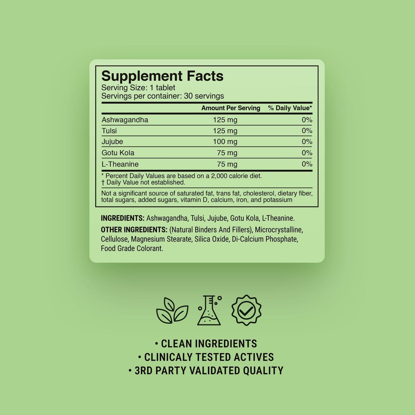 500mg Anxiety Ease Tablets - Lemon Mint - Mood Tablets