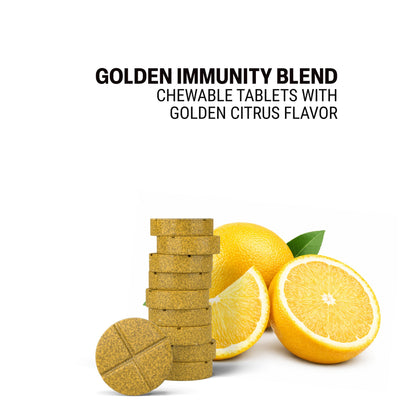 500mg Asian Golden Immunity Blend Tablets - Golden Citrus - Mood Tablets