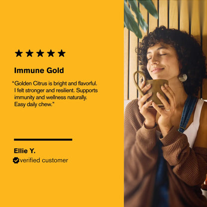 500mg Asian Golden Immunity Blend Tablets - Golden Citrus - Mood Tablets