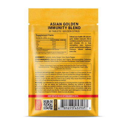 500mg Asian Golden Immunity Blend Tablets - Golden Citrus - Mood Tablets