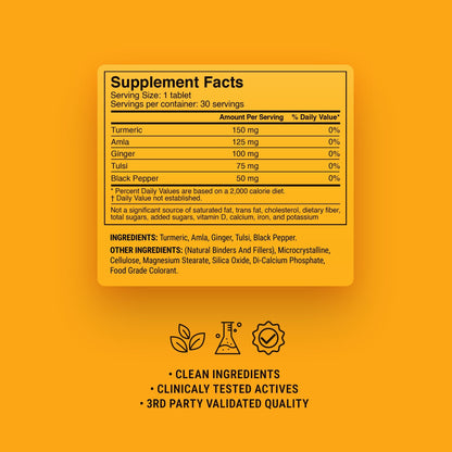 500mg Asian Golden Immunity Blend Tablets - Golden Citrus - Mood Tablets