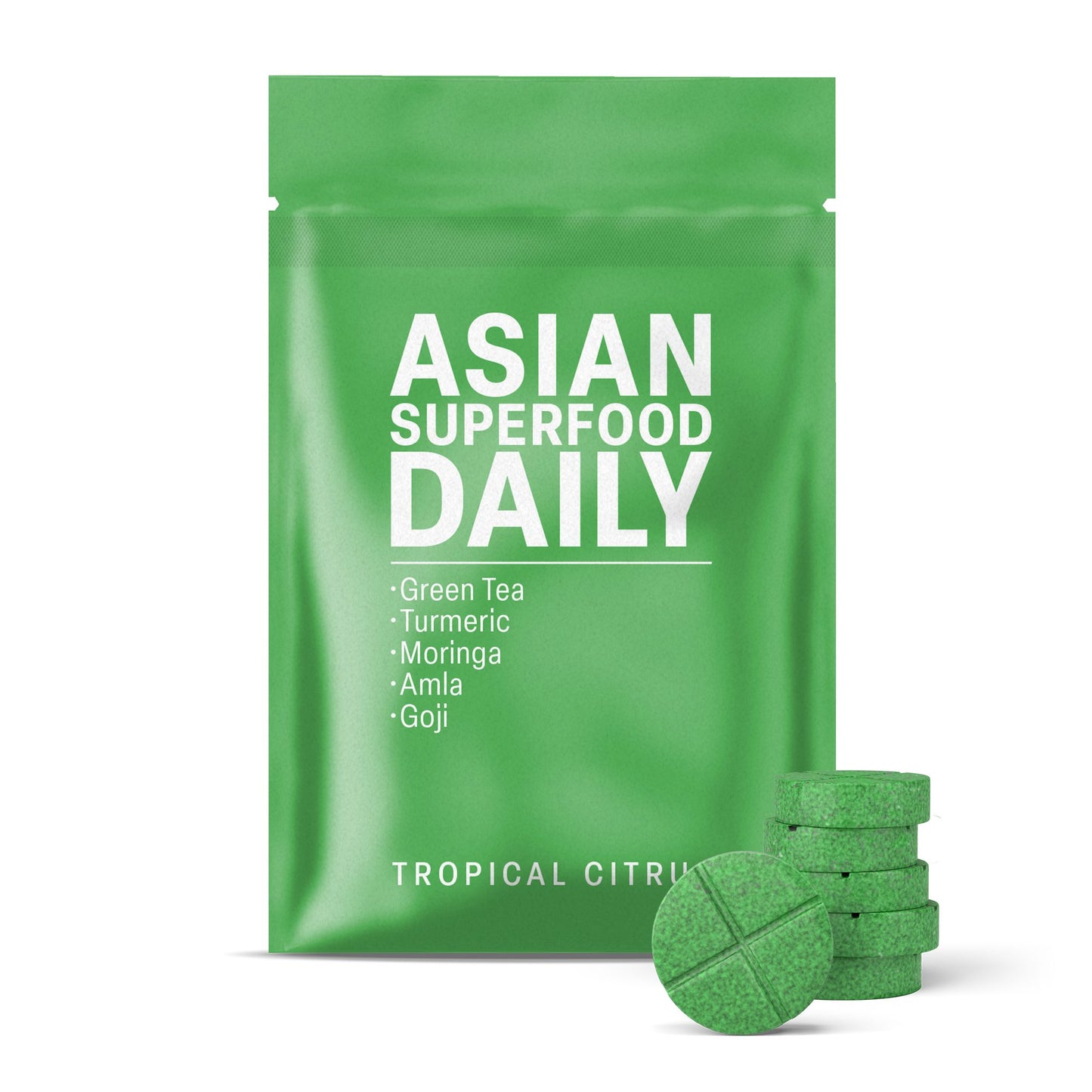 500mg Asian Superfood Daily Tablets - Tropical Citrus - Mood Tablets