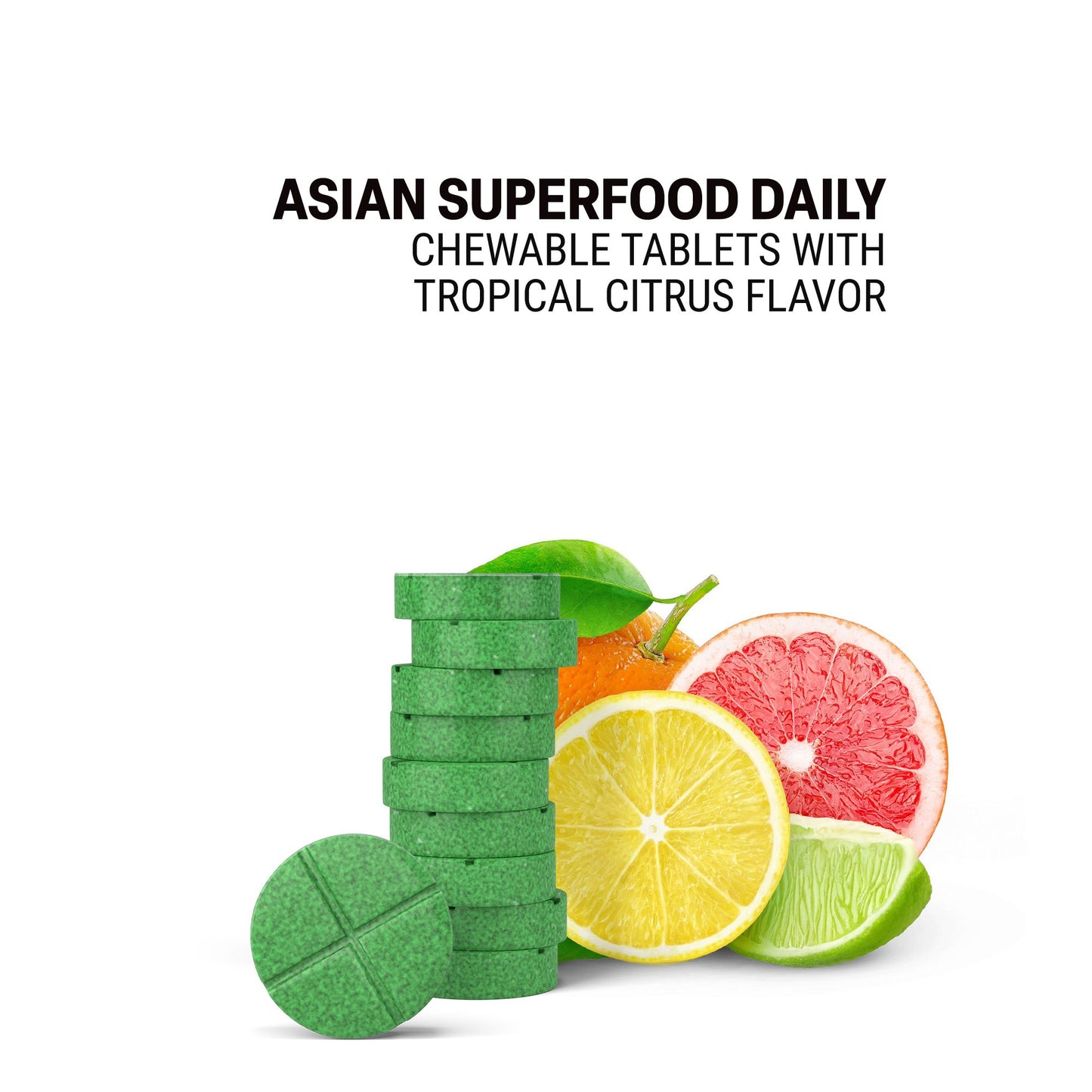 500mg Asian Superfood Daily Tablets - Tropical Citrus - Mood Tablets