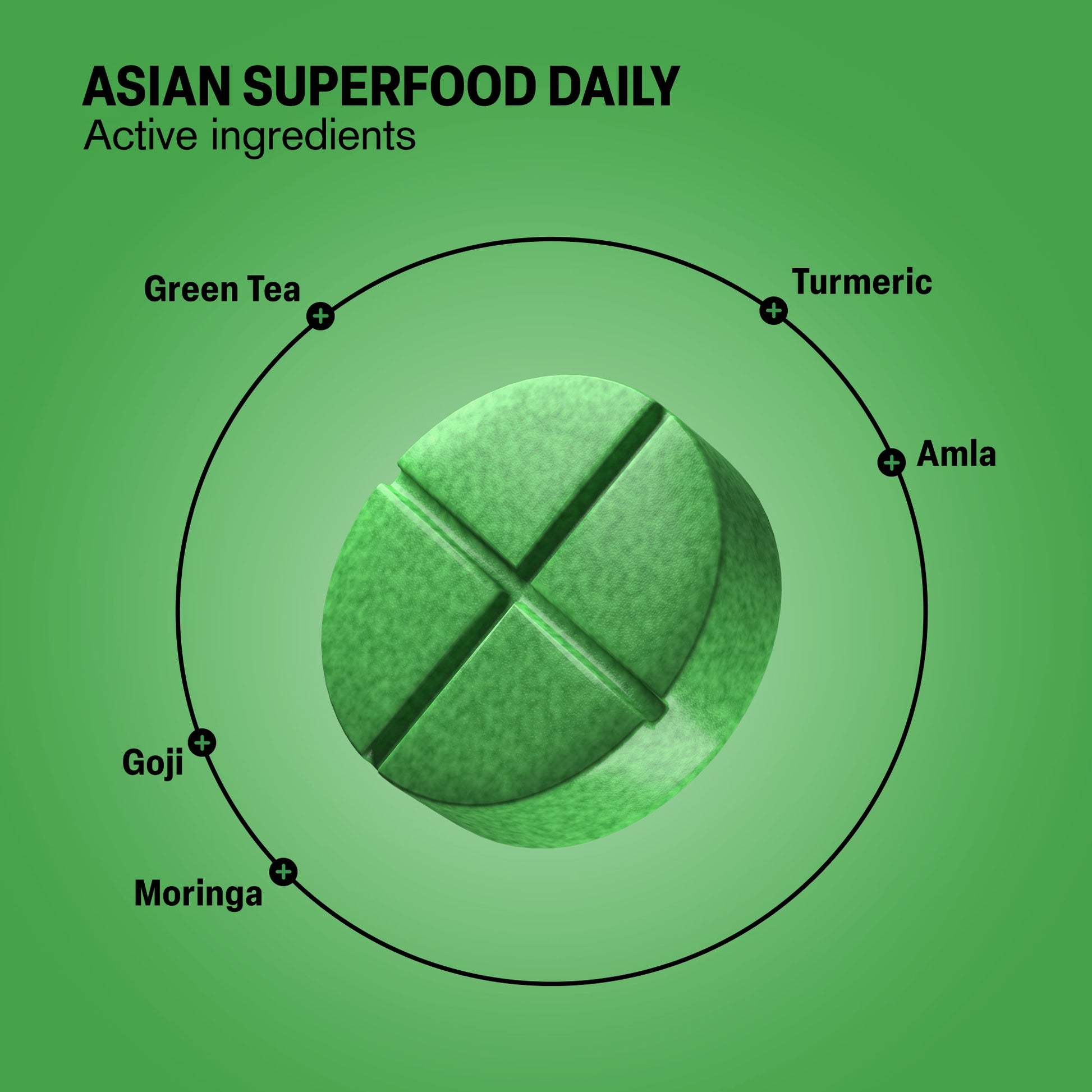 500mg Asian Superfood Daily Tablets - Tropical Citrus - Mood Tablets