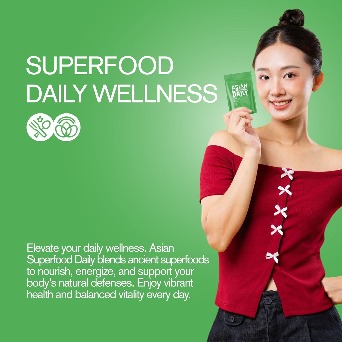 500mg Asian Superfood Daily Tablets - Tropical Citrus - Mood Tablets