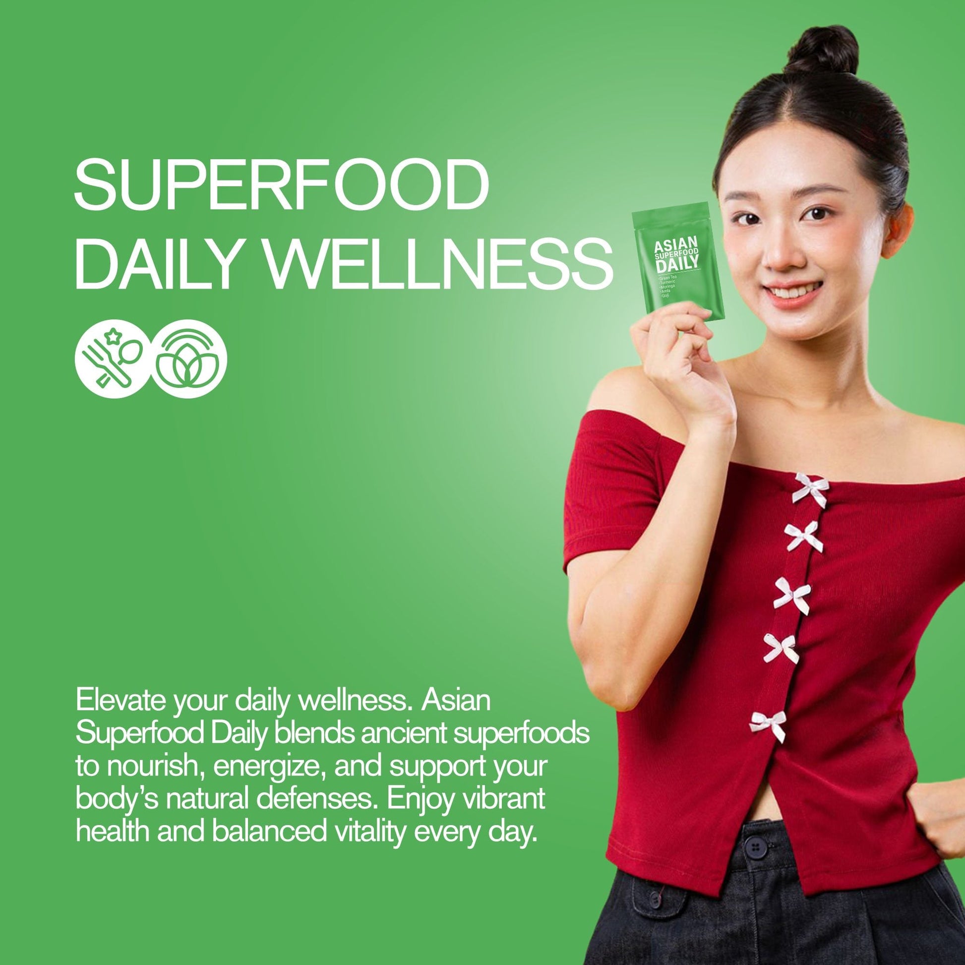 500mg Asian Superfood Daily Tablets - Tropical Citrus - Mood Tablets