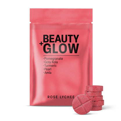 500mg Beauty + Glow Tablets - Rose Lychee - Mood Tablets