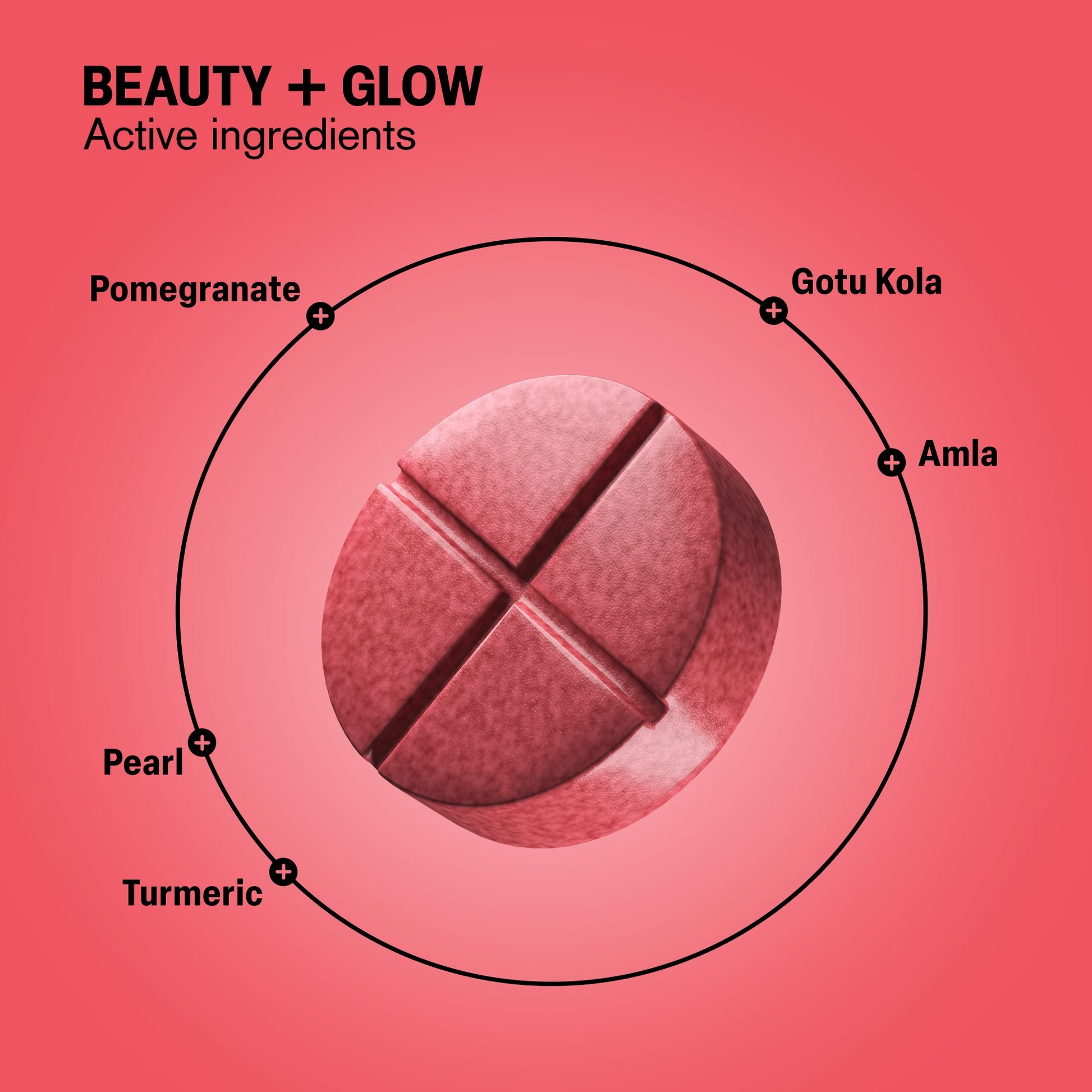 500mg Beauty + Glow Tablets - Rose Lychee - Mood Tablets